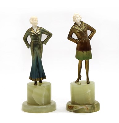 Lot 193 - Two Art Deco cold-painted figures