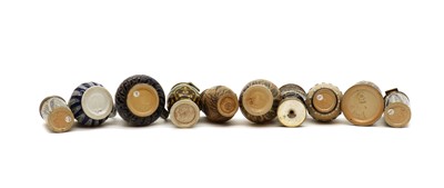 Lot 47 - A cased set of four Doulton Lambeth stoneware cruets