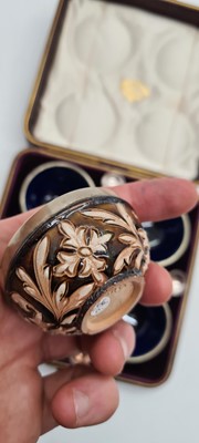Lot 47 - A cased set of four Doulton Lambeth stoneware cruets