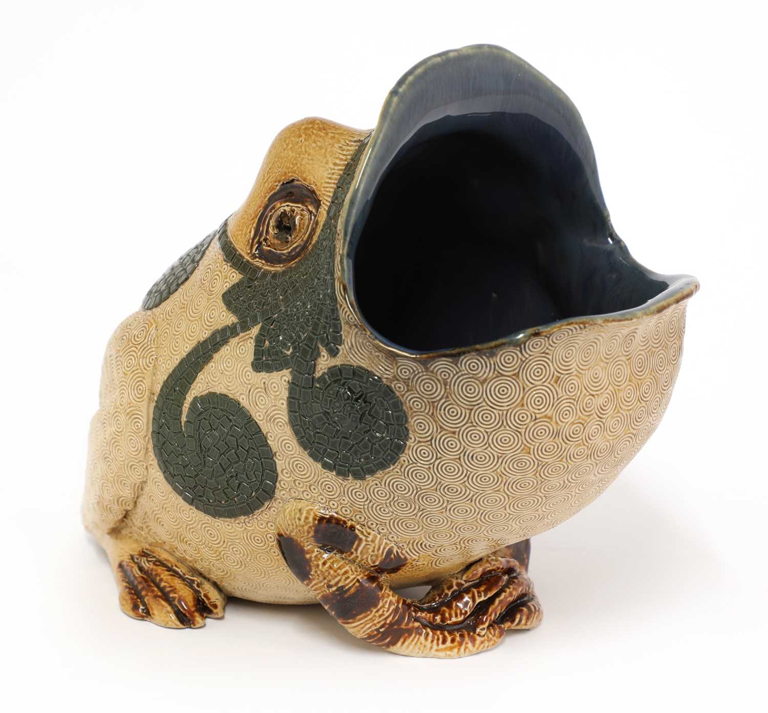 Lot 47 - A Doulton stoneware spoon warmer