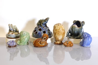 Lot 2 - A collection of eight Doulton Lambeth and Royal Doulton stoneware animals