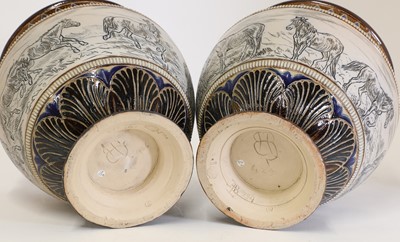Lot 26 - A pair of Doulton Lambeth stoneware jardinières