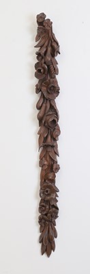 Lot 91 - A pair of carved wooden foliate swags