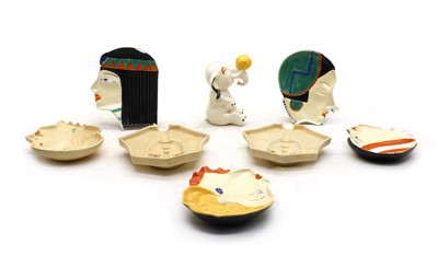 Lot 56 - A collection of seven Art Deco Czechoslovakian ashtrays