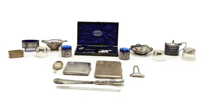 Lot 2 - A collection of silver items
