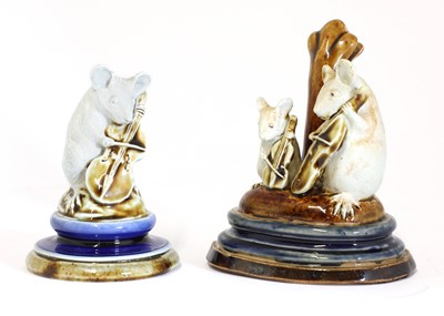 Lot 69 - A Doulton stoneware 'Mouse Musician' menu holder