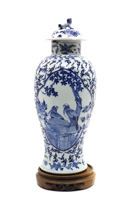 Lot 135 - A Chinese blue and white vase and cover