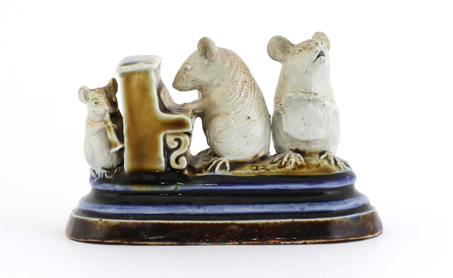 Lot 65 - A Doulton stoneware 'Mouse Musicians' group