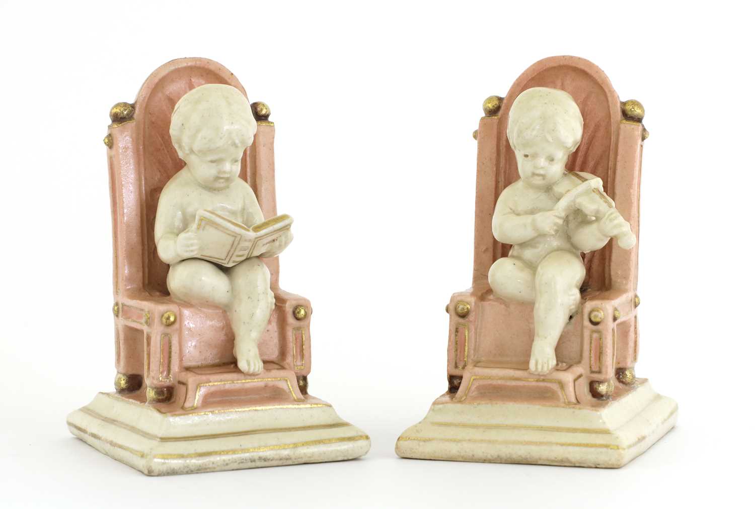 Lot 60 - A pair of Doulton Carrara menu holders