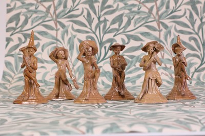 Lot 73 - Six Doulton stoneware 'Merry Musician' figures