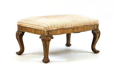 Lot 352A - A Chippendale style mahogany stool