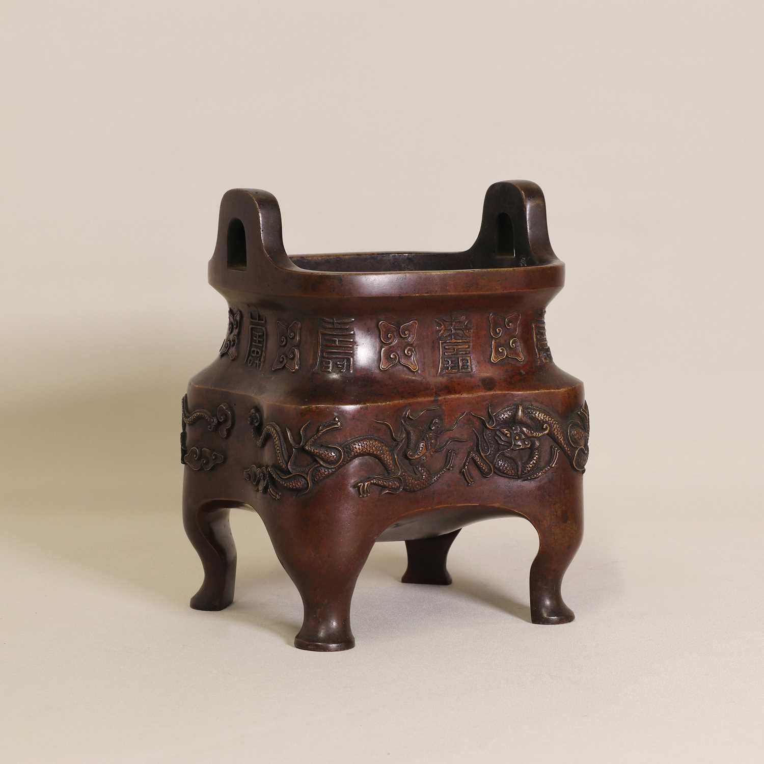 Lot 81 - A Chinese bronze censer