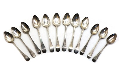 Lot 41 - A collection of six silver coffee spoons