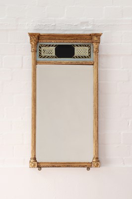 Lot 228 - A George III giltwood and gesso pier mirror