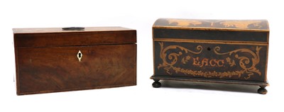 Lot 269 - A George III mahogany tea caddy