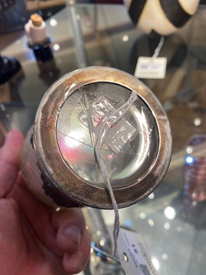 Lot 51 - A Daum glass and silver-mounted rose vase