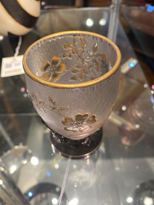 Lot 51 - A Daum glass and silver-mounted rose vase