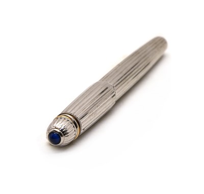 Lot 21A - A Cartier 'Pasha de Cartier' silver plated fountain pen
