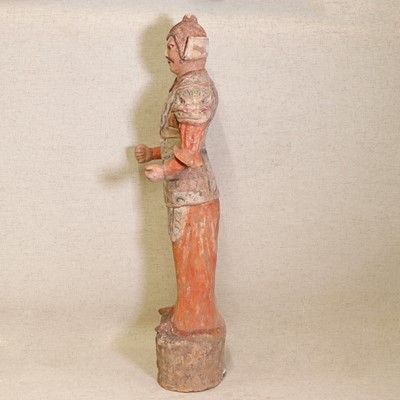 Lot 3 - A Chinese pottery figure