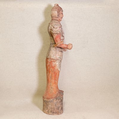 Lot 3 - A Chinese pottery figure