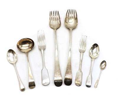 Lot 49 - A collection of silver flatware