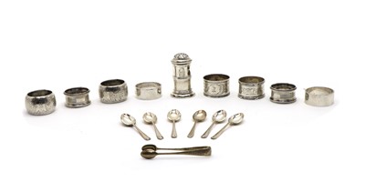 Lot 11 - A pair of Elizabeth II silver napkin rings