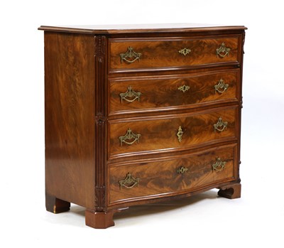 Lot 354 - A Scandinavian flame mahogany chest