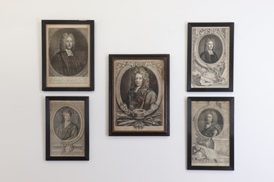 Lot 201 - Five mezzotint portraits of 17th and 18th century political figures