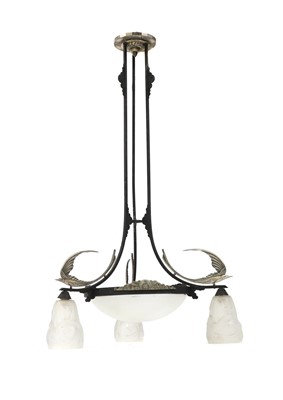 Lot 199 - A French Art Deco ceiling lamp