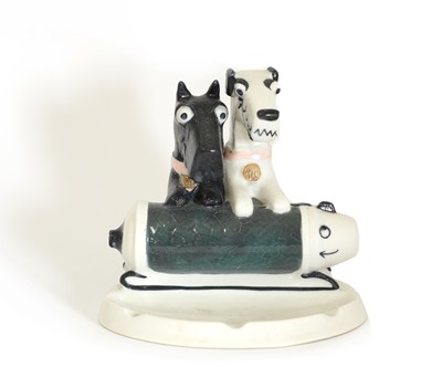 Lot 117 - A French novelty 'Ric and Rac' advertising ashtray