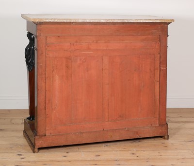 Lot 3 - A pair of First French Empire mahogany console tables