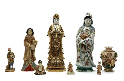 Lot 103 - A group of Japanese Satsuma ware figures