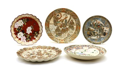 Lot 90 - A collection of six Japanese Satsuma ware plates