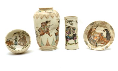 Lot 80 - A Japanese Satsuma ware vase