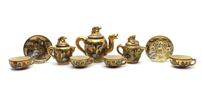 Lot 123 - A collection of Japanese Satsuma ware tea service