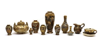 Lot 132 - A collection of Japanese Satsuma ware