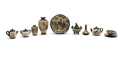 Lot 83 - A collection of Japanese Satsuma ware