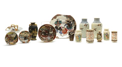 Lot 82 - A collection of Japanese Satsuma pottery