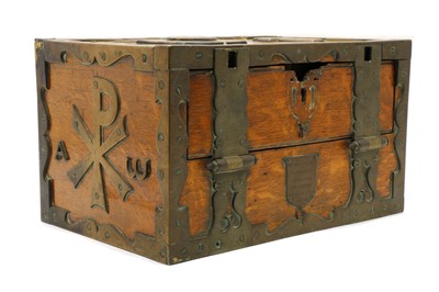 Lot 273 - A Victorian oak church collection box