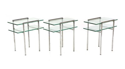 Lot 486 - A set of three Bauhaus style side tables