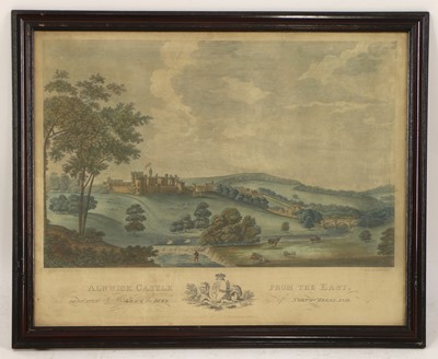 Lot 308 - Two engravings of Alnwick Castle and Prudhoe Castle