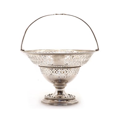 Lot 23 - A Victorian silver bonbon basket