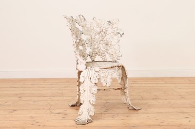 Lot 411 - A cast iron garden seat