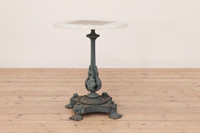 Lot 459 - A cast iron naturalistic table pedestal