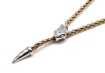 Lot 462 - An Italian two colour snake or serpent necklace