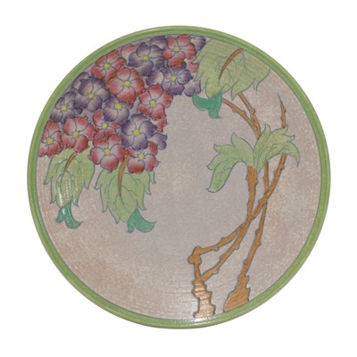 Lot 161 - An Art Deco 'Hydrangeas' charger