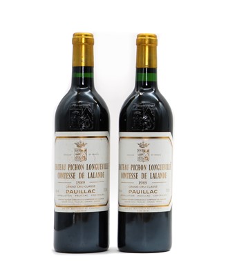Lot 174 - Chateau Pichon-Longueville, Comtesse de Lalande, Pauillac, 1989 (2)