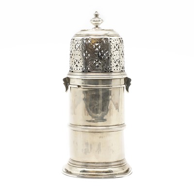 Lot 64 - A silver sugar caster