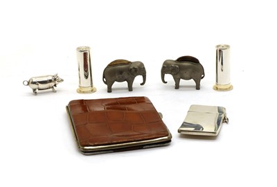 Lot 38 - A collection of silver novelty items