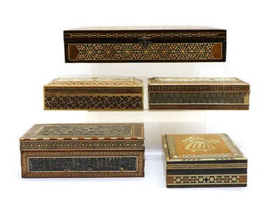 Lot 275 - A Persian inlaid box